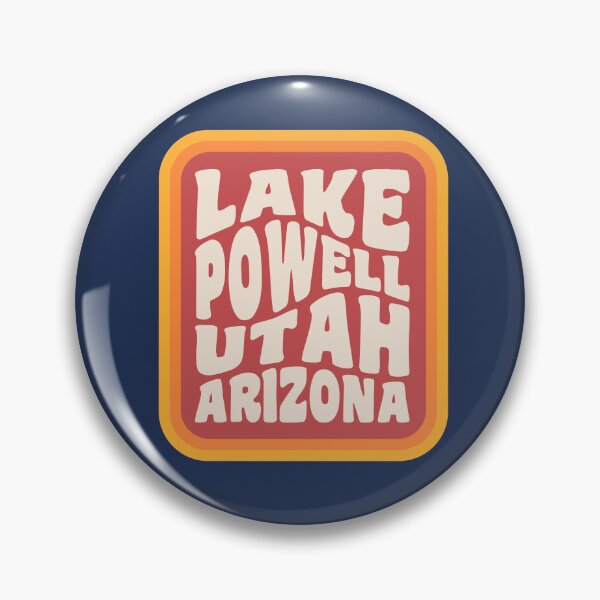 Item preview, Lake Powell Utah Arizona Typography Badge Hiking designed and sold by yelly123.