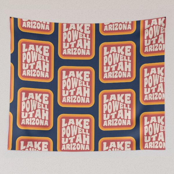 Item preview, Lake Powell Utah Arizona Typography Badge Hiking designed and sold by yelly123.