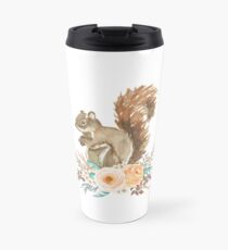 Woodland Floral Squirrel Travel Mug