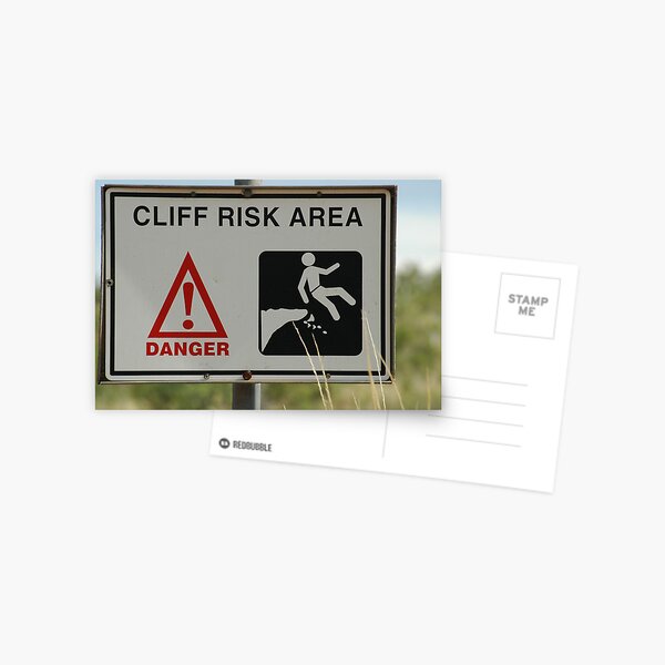 Danger sign! Postcard