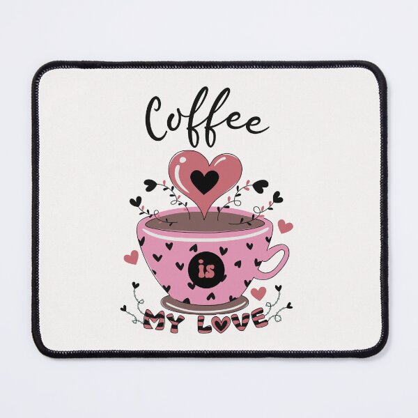 Item preview, Coffee Is My Love Pink Mug designed and sold by HappyLifeCreate.