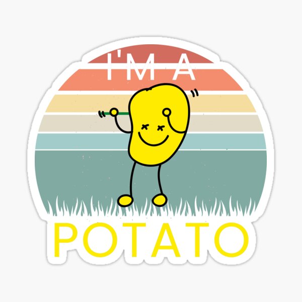 48pcs Mini Funny Positive Potato Stickers, Creative Cute Potato Stickers  Funny Stickers Positive Potato Sticker for Birthday Gift Party Decoration