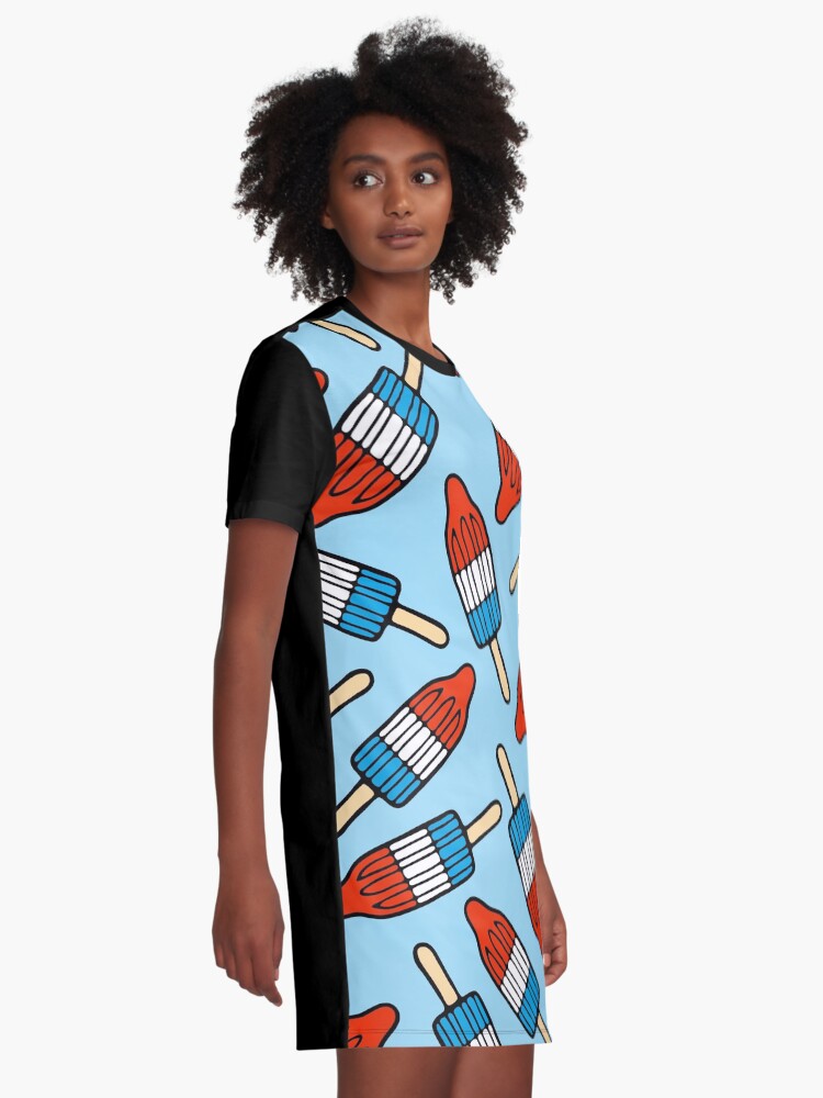 Alternate view of Rocket Popsicle Pattern Graphic T-Shirt Dress