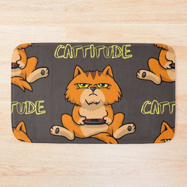Item preview, Cattitude Ginger Cat video Gaming design designed and sold by t1n3333.