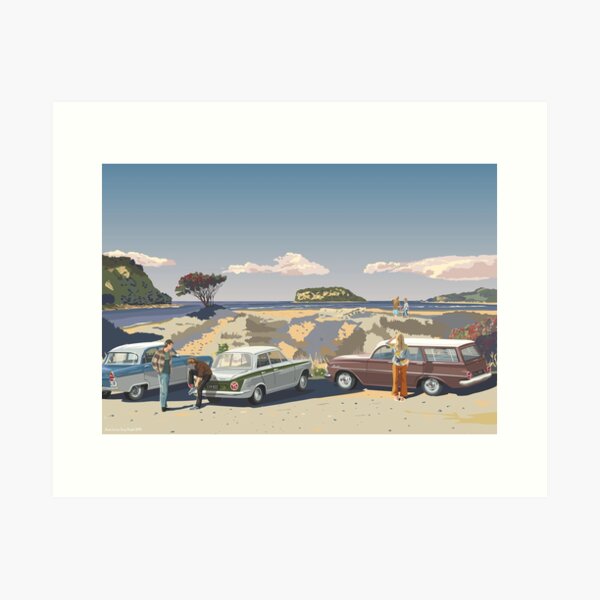 Item preview, Whangamata Beach at dusk designed and sold by contourcreative.