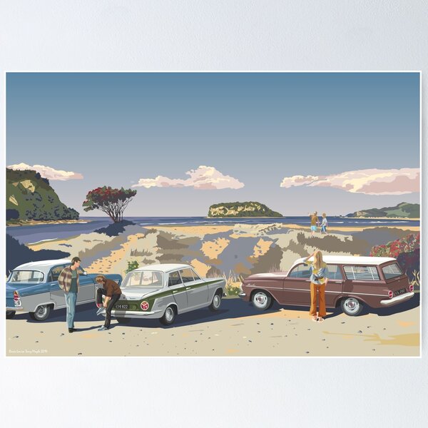 Item preview, Whangamata Beach at dusk designed and sold by contourcreative.