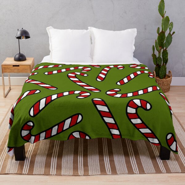 Candy Cane Pattern Throw Blanket