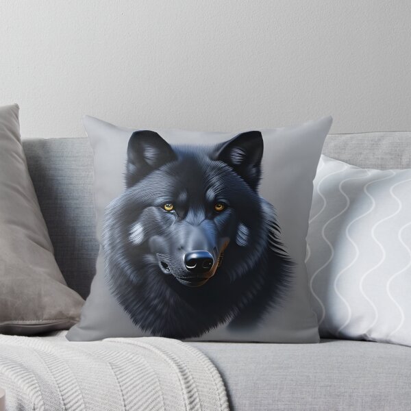 Black Wolf, Ai Generated Art 