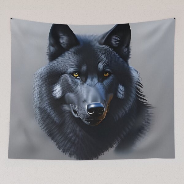 Item preview, Black Wolf, Ai Generated Art  designed and sold by ACC .