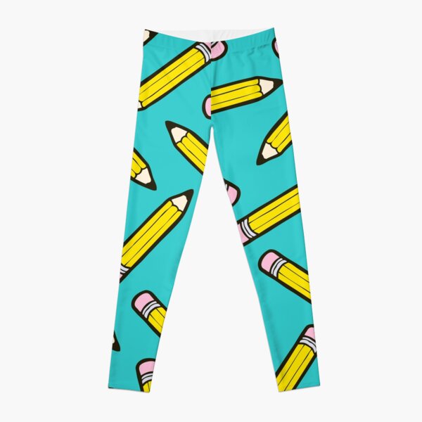 Pencil Power Blue Pattern Leggings