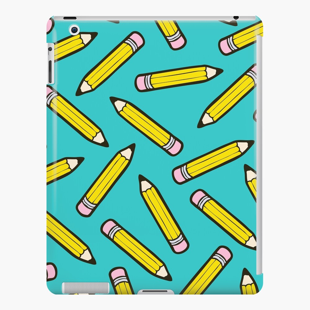 Pencil Power Blue Pattern iPad Case & Skin