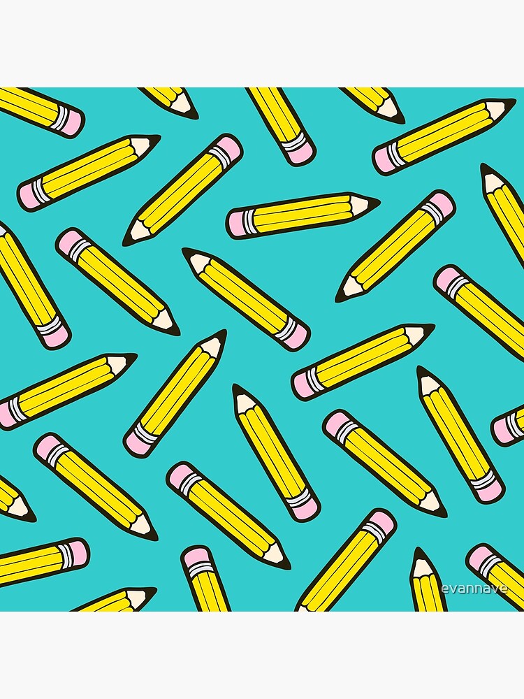 Pencil Power Blue Pattern by evannave