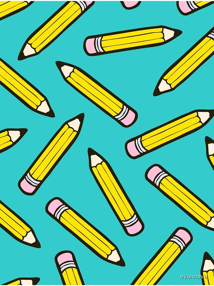 Pencil Power Blue Pattern by evannave