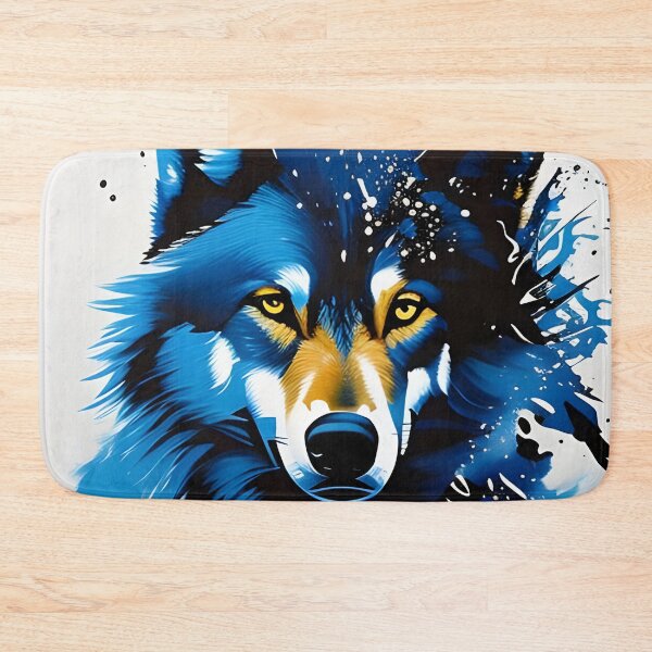 Item preview, Blue Wolf, Splash Painting, Ai Generated Art  designed and sold by ACC .