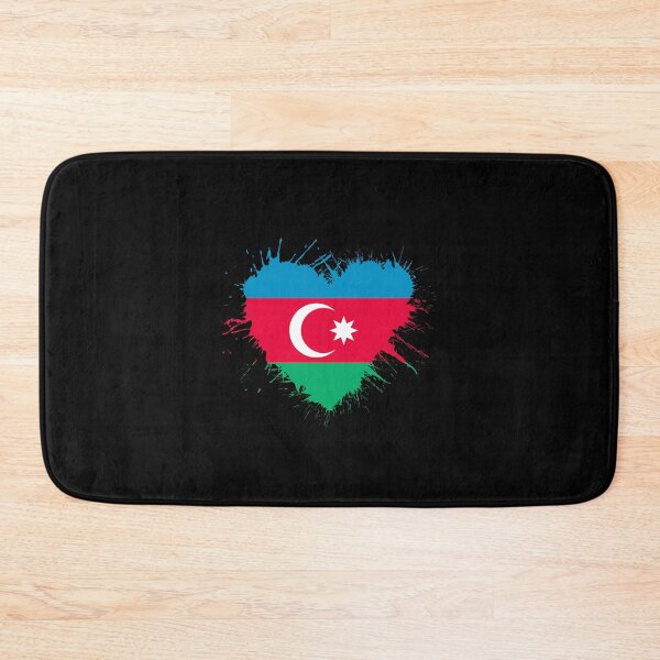 Item preview, Azerbaijan Heart Flag designed and sold by 1681830934131.