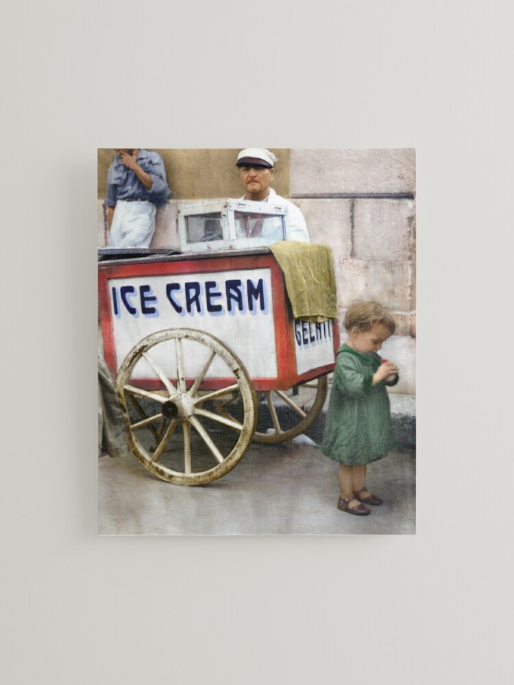 Alternate view of Italy, San Severo. Ice Cream Cart, 1944. Mounted Print