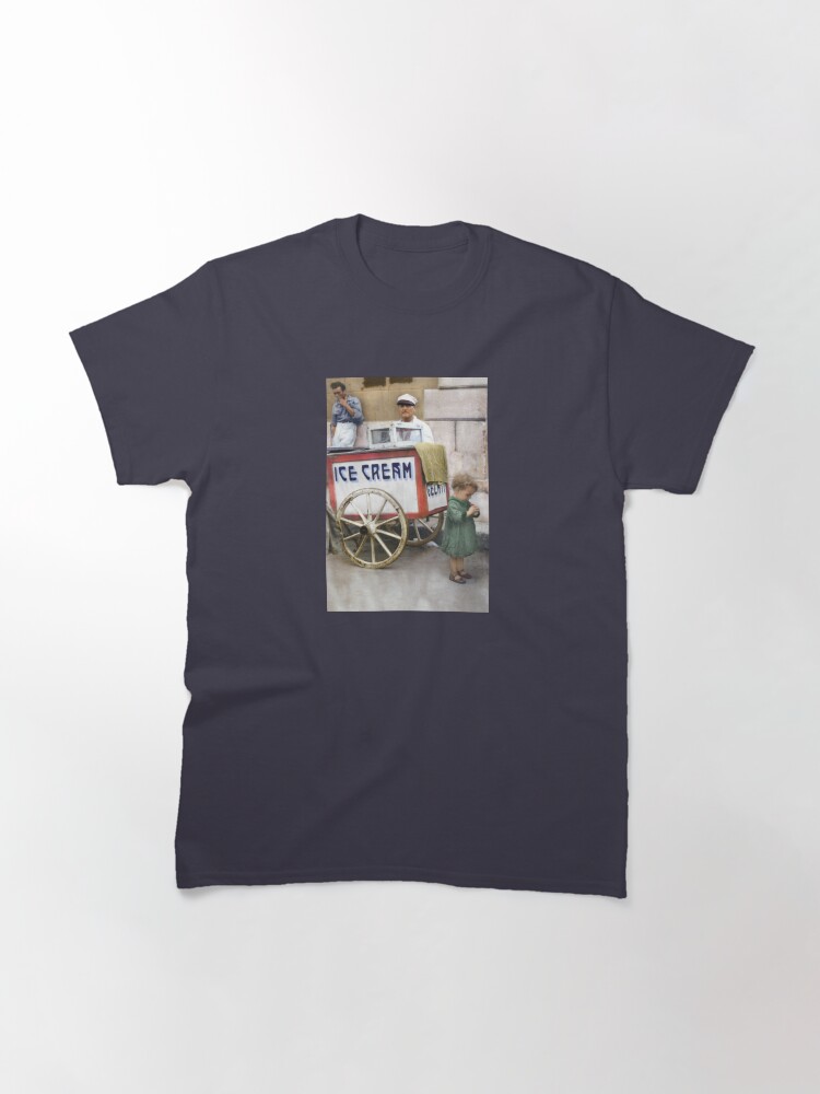 Alternate view of Italy, San Severo. Ice Cream Cart, 1944. Classic T-Shirt