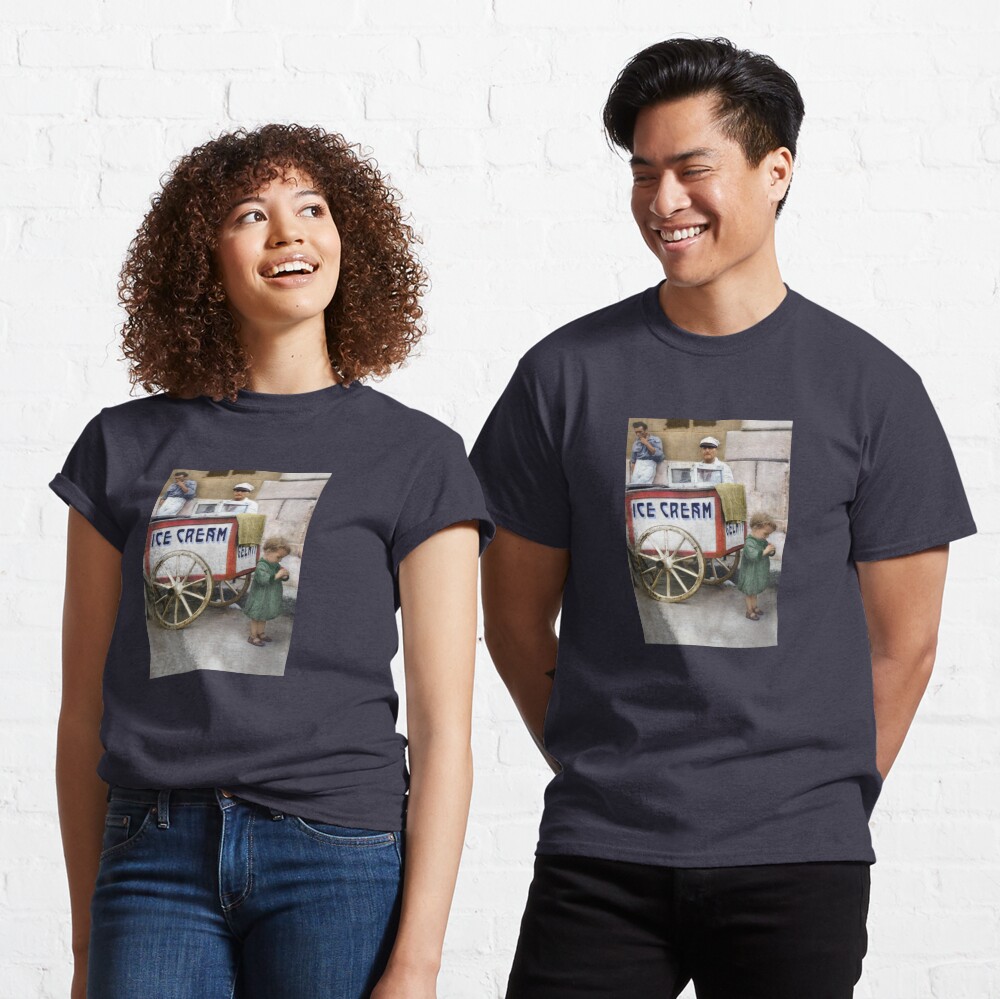 Italy, San Severo. Ice Cream Cart, 1944. Classic T-Shirt