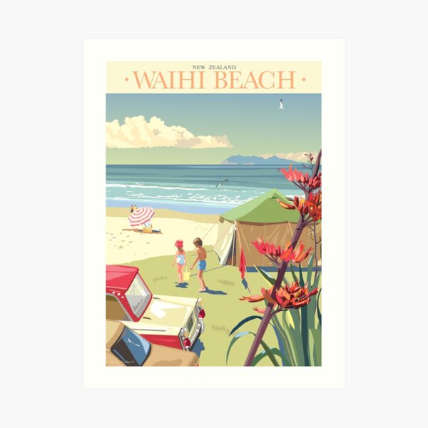 Waihi Beach, New Zealand Art Print