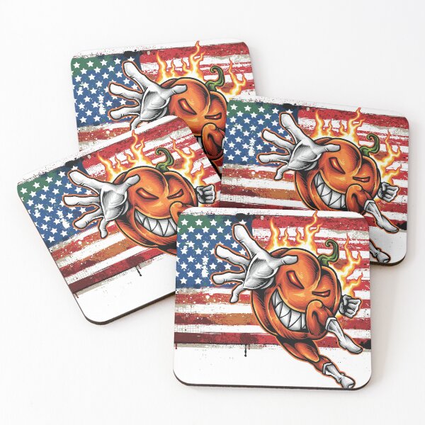 Item preview, USA Flag Halloween Pumpkin Foodietoon designed and sold by ProjectX23.