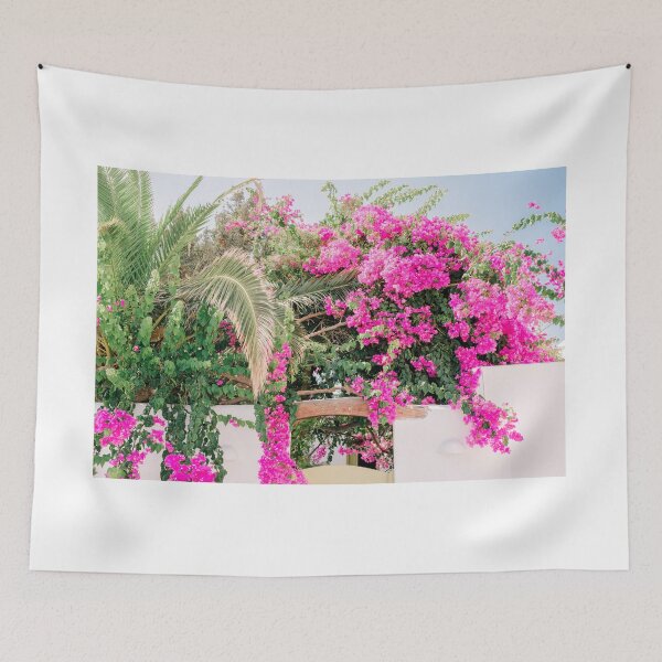 Item preview, Milos 0003: Bougainvillea and yellow door, Pollonia, Milos, Greece designed and sold by Laura de Roeck.