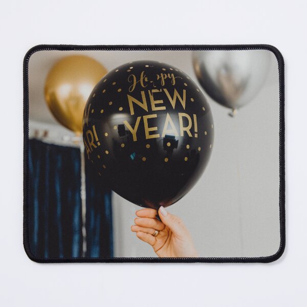 Item preview, ' With Black Baloon New Year Celebration ' Design Is Designed By Harshly For All Redbubble Users  designed and sold by Harshly.