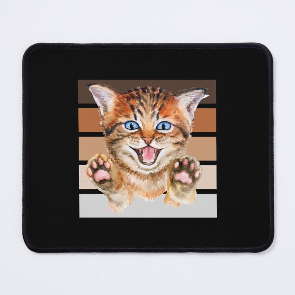 Item preview, Orange Kittens Growling, Yellow Cat Paws cute Blue Eye's Colorfull Background designed and sold by adembulut.