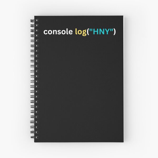 Item preview, console.log("HNY") | Happy New Year in JavaScript style designed and sold by TheBoycottStore.