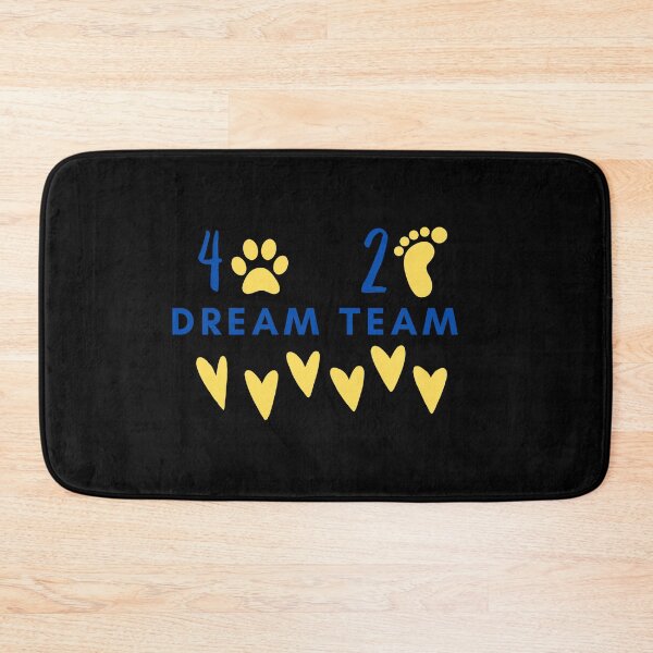 Item preview, Dream team in blue and yellow with paws and feet for dog sport enthusiasts designed and sold by PausePapote.