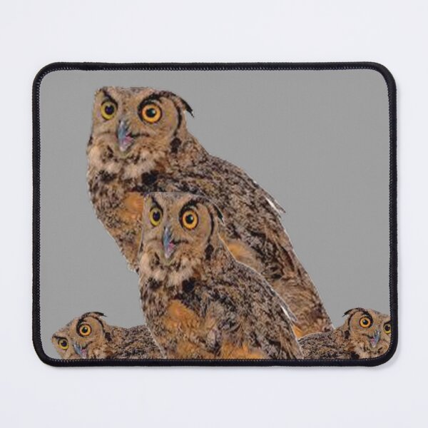 Item preview, BROWN FOREST OWL FAMLY GREY ART designed and sold by sharlesart.