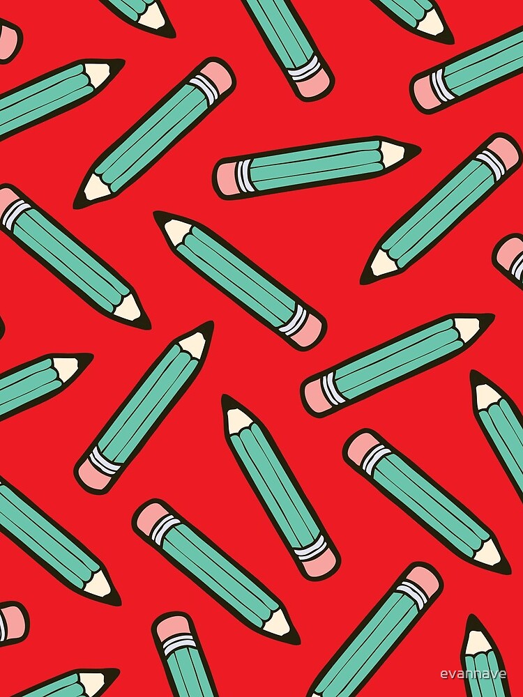 Pencil Power Red Pattern by evannave