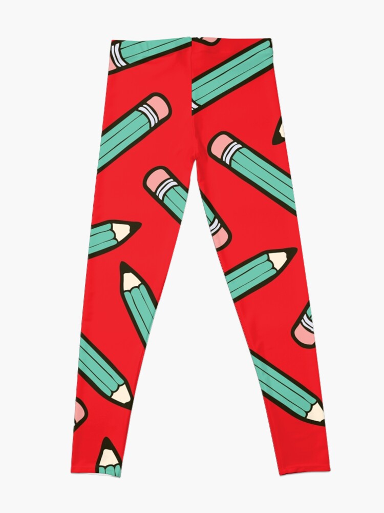Discover Pencil Power Red Pattern | Leggings