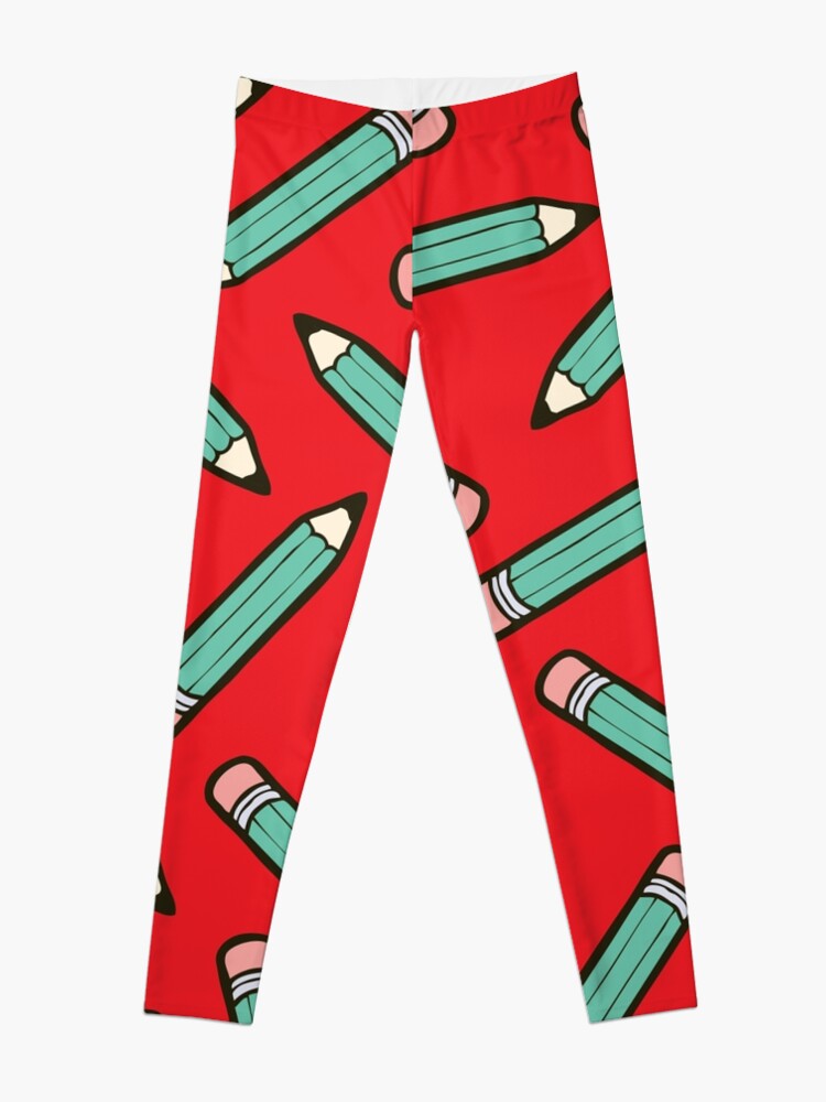 Disover Pencil Power Red Pattern | Leggings