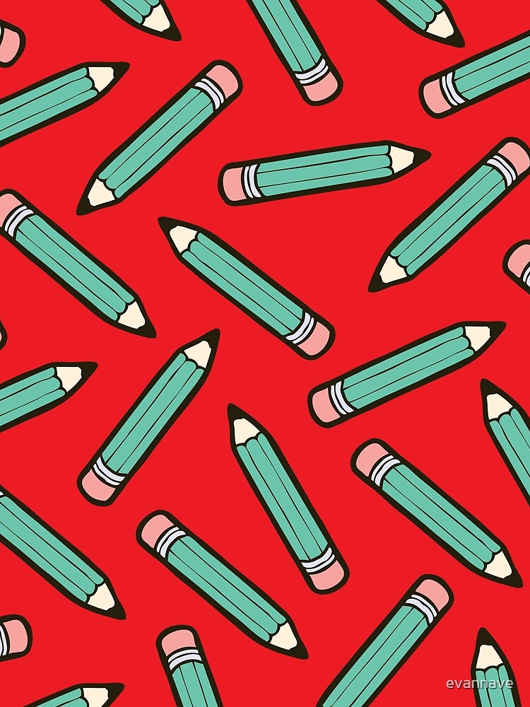 Pencil Power Red Pattern by evannave