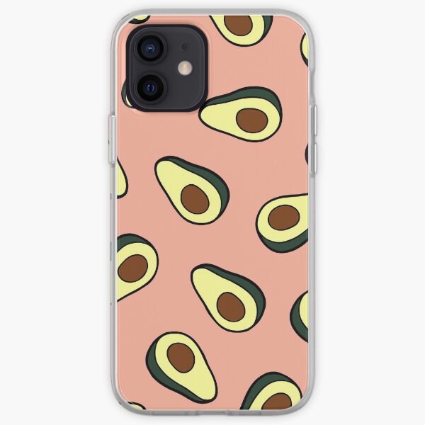 Avocado Pattern in Pink iPhone Soft Case