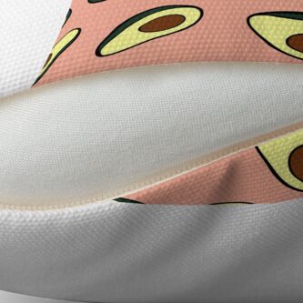 Alternate view of Avocado Pattern in Pink Throw Pillow
