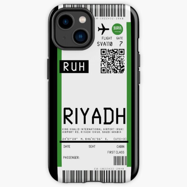 Riyadh King Khalid International Airport (RUH) Boarding Pass rickrolled iPhone Tough Case