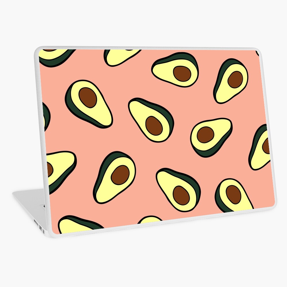 Avocado Pattern in Pink Laptop Skin