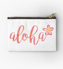 Aloha Hawaii Plumeria-Aquarell mit Blumen Studio Clutch
