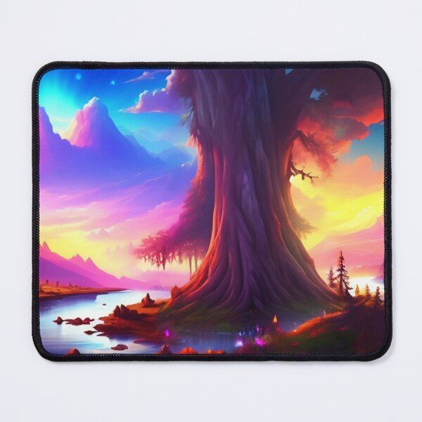 Item preview, Yggdrasil, paisaje con colores vibrantes designed and sold by Ellen Davis.