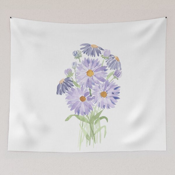 Item preview, Aster, acuarela floral designed and sold by SharonRoseR.
