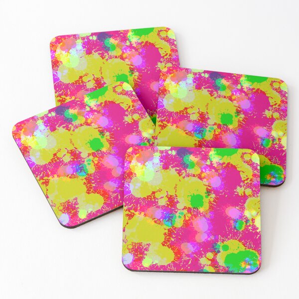Item preview, Multicolor and Pink Splashes of Paint Pattern Design  designed and sold by theprintedclub.