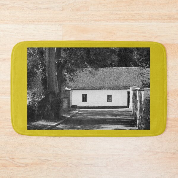 Item preview, Sun Dappled Lane Thatched Cottage bw Northern Ireland designed and sold by eddiebarronshop.