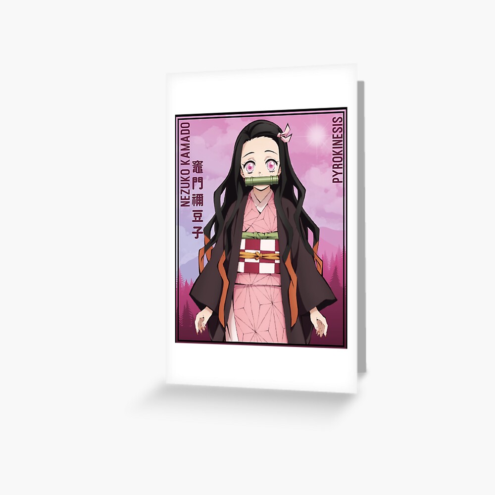 Nezuko Kamado 竈門 禰豆子 Demon Slayer Kimetsu No Yaiba Greeting Card For Sale By B Love Redbubble 8588