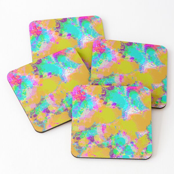 Item preview, Multicolor and Blue and Yellow Splashes of Paint Pattern Design  designed and sold by theprintedclub.