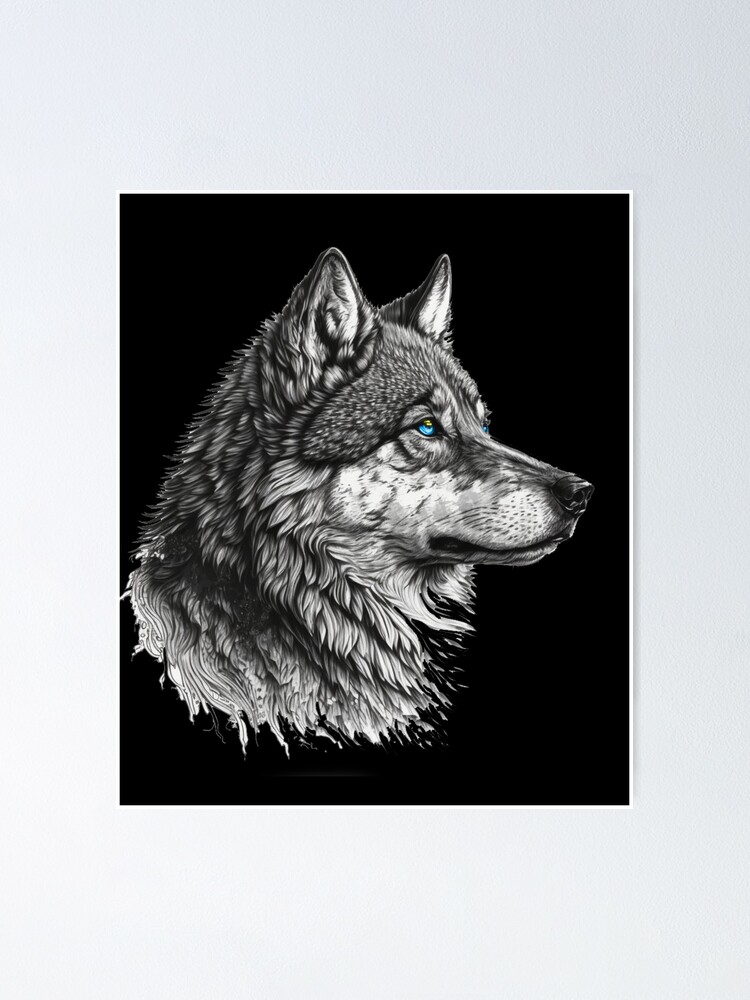 White Wolf Blue Eyes | Poster