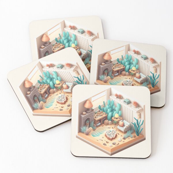 Item preview, The Sea Glass Escape, Isometric Room designed and sold by Slice-Of.