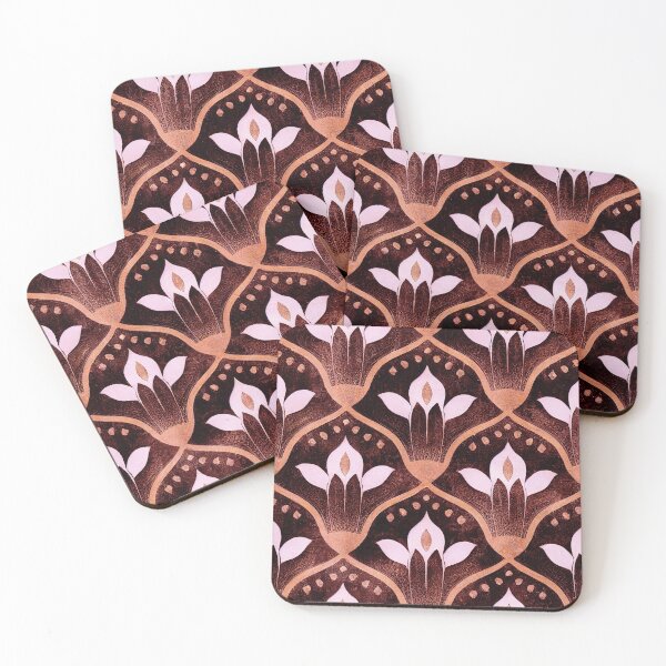 Item preview, Terracotta Arabic Vintage Wallpaper Pattern designed and sold by thisisallahoax.
