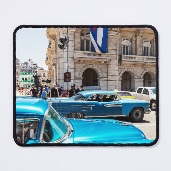 Item preview, Blue Cars In Havana And Cuban Flag designed and sold by Paul Thompson Photography.
