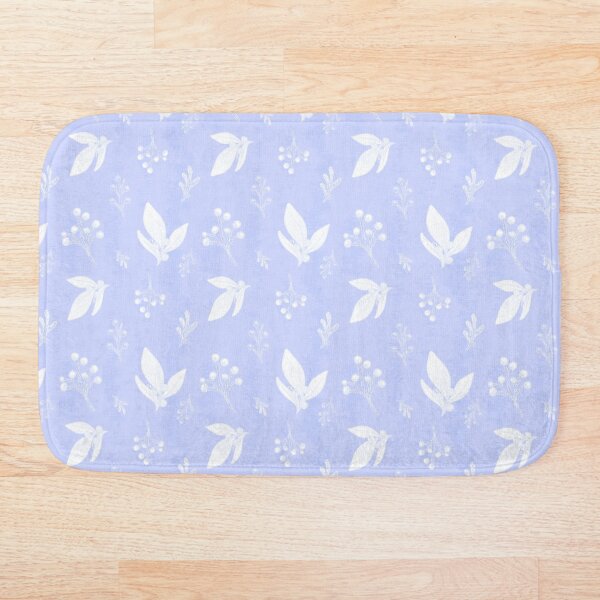 Item preview, soft blue color repeated pattern with flowers designed and sold by Hnd-Design.